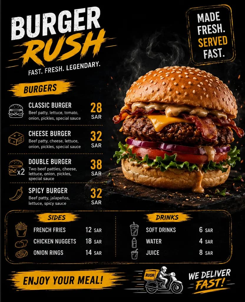 Redesigned menu